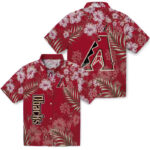 Hibiscus Print Red Arizona Diamondbacks Hawaiian Shirt