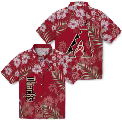 Hibiscus Print Red Arizona Diamondbacks Hawaiian Shirt