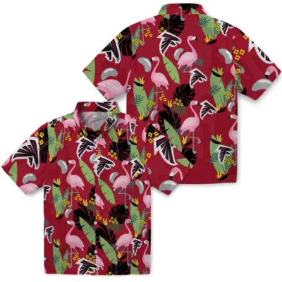 Flamingo Leaves Red Atlanta Falcons Hawaiian Shirt