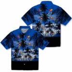 Customized Sunset Scene Blue Black Kansas Jayhawks Hawaiian Shirt