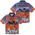 Customized Tropical Canoe Blue Virginia Cavaliers Hawaiian Shirt