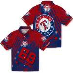 Customized Star Stripes Blue Texas Rangers Hawaiian Shirt