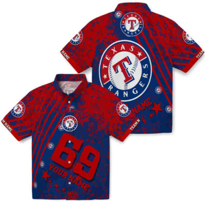 Customized Star Stripes Blue Texas Rangers Hawaiian Shirt