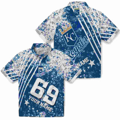 Customized Star Stripes Royal Blue Kansas City Royals Hawaiian Shirt
