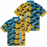 Customized Palm Silhouettes Blue Los Angeles Chargers Hawaiian Shirt