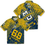 Customized Star Stripes Blue Marquette Golden Eagles Hawaiian Shirt