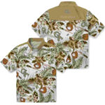 Customized Floral Baseball Gold White Georgia Tech Yellow Jackets Hawaiian Shirt