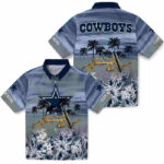Customized Tropical Canoe Blue Dallas Cowboys Hawaiian Shirt