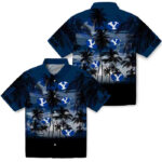Customized Sunset Scene Blue Black BYU Cougars Hawaiian Shirt