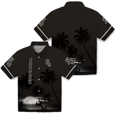 Beach Sunset Black Chicago White Sox Hawaiian Shirt