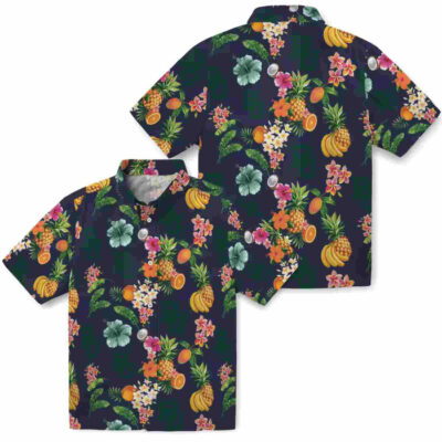 Hibiscus And Fruit Navy Blue Baylor Bears Hawaiian Shirt
