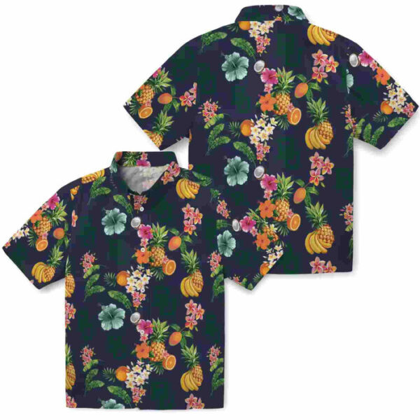 Hibiscus And Fruit Navy Blue Baylor Bears Hawaiian Shirt