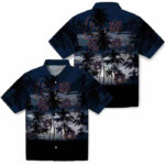Customized Sunset Scene Navy Blue Black Auburn Tigers Hawaiian Shirt