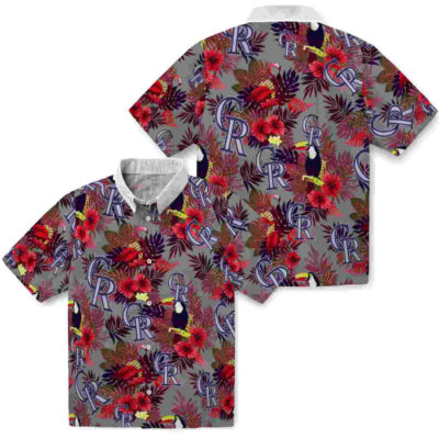 Floral Toucan Blue Red Colorado Rockies Hawaiian Shirt