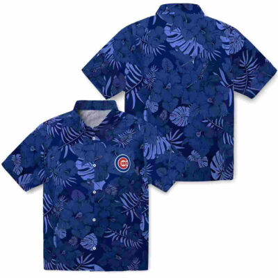 Jungle Vibes Blue Chicago Cubs Hawaiian Shirt