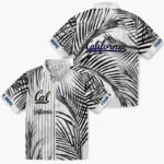 Palm Stripes Blue Black White California Golden Bears Hawaiian Shirt
