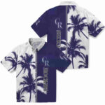 Palm Trees Blue White Colorado Rockies Hawaiian Shirt