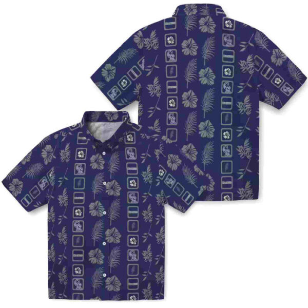 Framed Floral Blue Colorado Rockies Hawaiian Shirt
