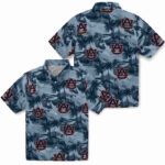 Coastal Palms Navy Blue Auburn Tigers Hawaiian Shirt