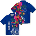 Floral Polynesian Blue Buffalo Bills Hawaiian Shirt