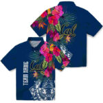 Floral Polynesian Blue California Golden Bears Hawaiian Shirt