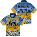 Customized Tropical Canoe Blue California Golden Bears Hawaiian Shirt