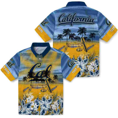 Customized Tropical Canoe Blue California Golden Bears Hawaiian Shirt