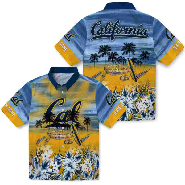 Customized Tropical Canoe Blue California Golden Bears Hawaiian Shirt