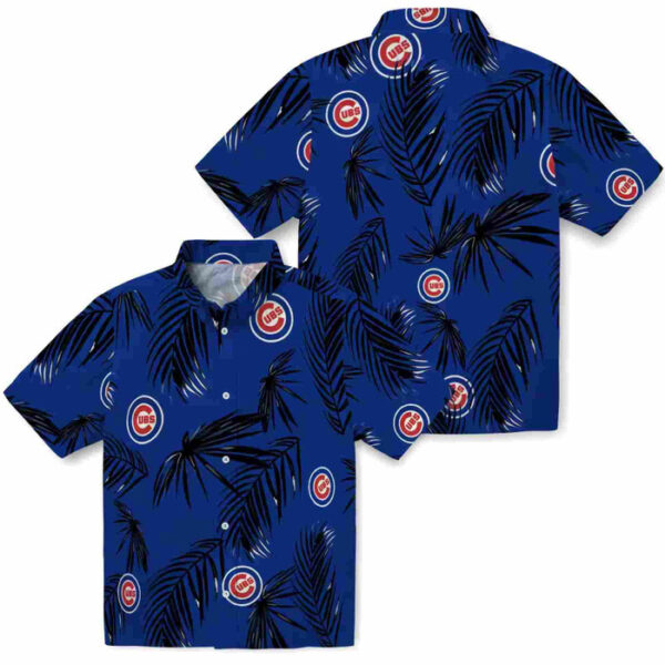 Palm Leaf Blue Chicago Cubs Hawaiian Shirt