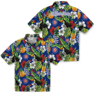 Customized Tropical Toucan Blue Green Chicago Cubs Hawaiian Shirt