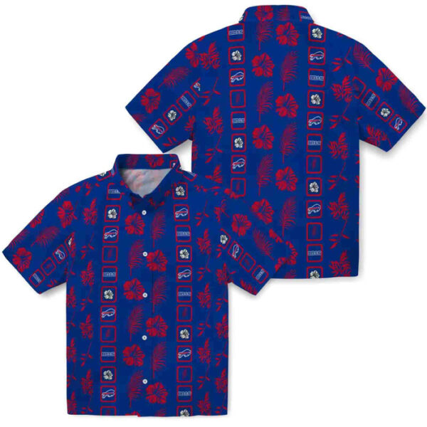 Framed Floral Blue Buffalo Bills Hawaiian Shirt