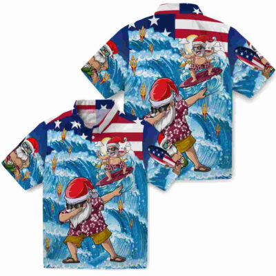 Surfing Santa Blue Arizona State Sun Devils Hawaiian Shirt