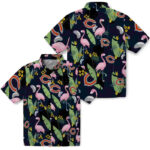 Flamingo Leaves Blue Chicago Bears Hawaiian Shirt