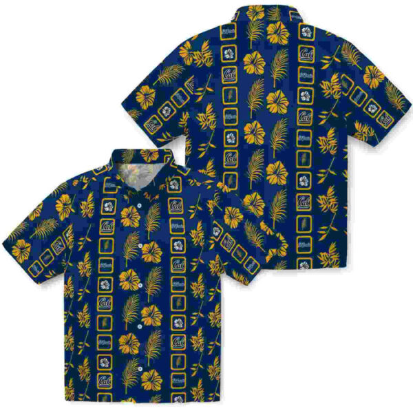 Framed Floral Blue California Golden Bears Hawaiian Shirt
