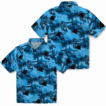 Coastal Palms Blue Carolina Panthers Hawaiian Shirt