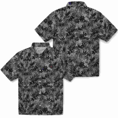Leafy Pattern Navy Blue Auburn Tigers Hawaiian Shirt