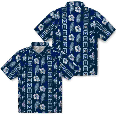 Framed Floral Blue BYU Cougars Hawaiian Shirt