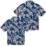 Tropical Leaf Blue White BYU Cougars Hawaiian Shirt