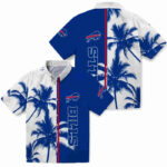 Palm Trees Blue White Buffalo Bills Hawaiian Shirt