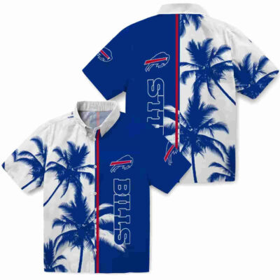 Palm Trees Blue White Buffalo Bills Hawaiian Shirt