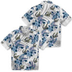 Hibiscus Palm Leaves Blue White California Golden Bears Hawaiian Shirt