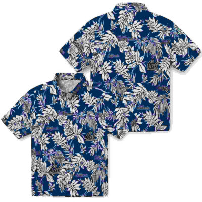 Tropical Leaf Blue White California Golden Bears Hawaiian Shirt
