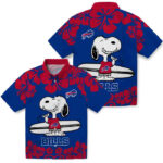 Snoopy Surf Blue White Buffalo Bills Hawaiian Shirt