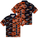 Customized Palm Silhouettes Blue Chicago Bears Hawaiian Shirt