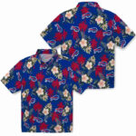 Palm Tree Flower Blue Buffalo Bills Hawaiian Shirt