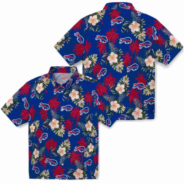 Palm Tree Flower Blue Buffalo Bills Hawaiian Shirt