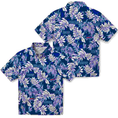 Tropical Leaf Blue White Buffalo Bills Hawaiian Shirt