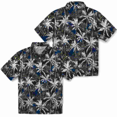 Palm Pattern Blue Black California Golden Bears Hawaiian Shirt