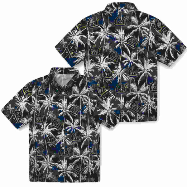 Palm Pattern Blue Black California Golden Bears Hawaiian Shirt