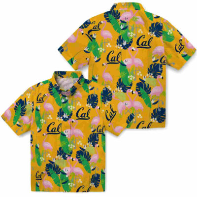 Flamingo Foliage Blue Green California Golden Bears Hawaiian Shirt